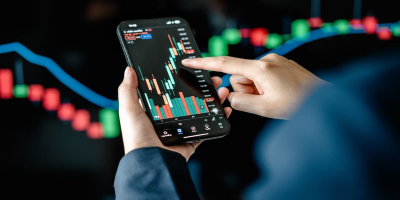 Trading charts on screen